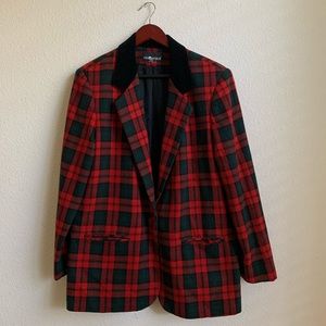 Vintage Plaid Blazer